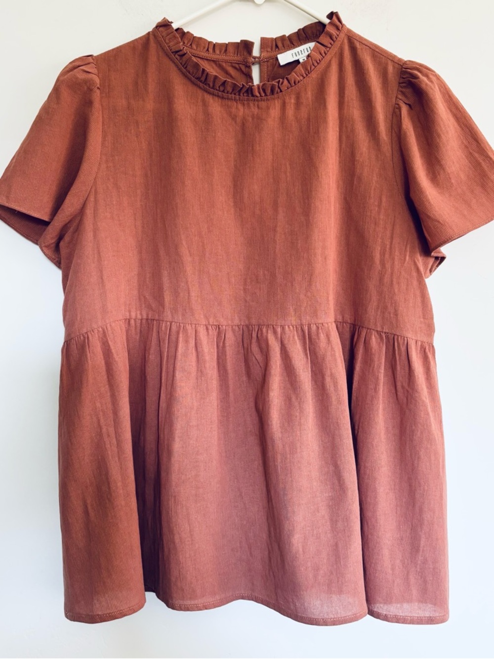 Fun 2 Fun Terra cotta Top w/Ruffles